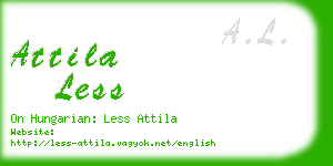 attila less business card